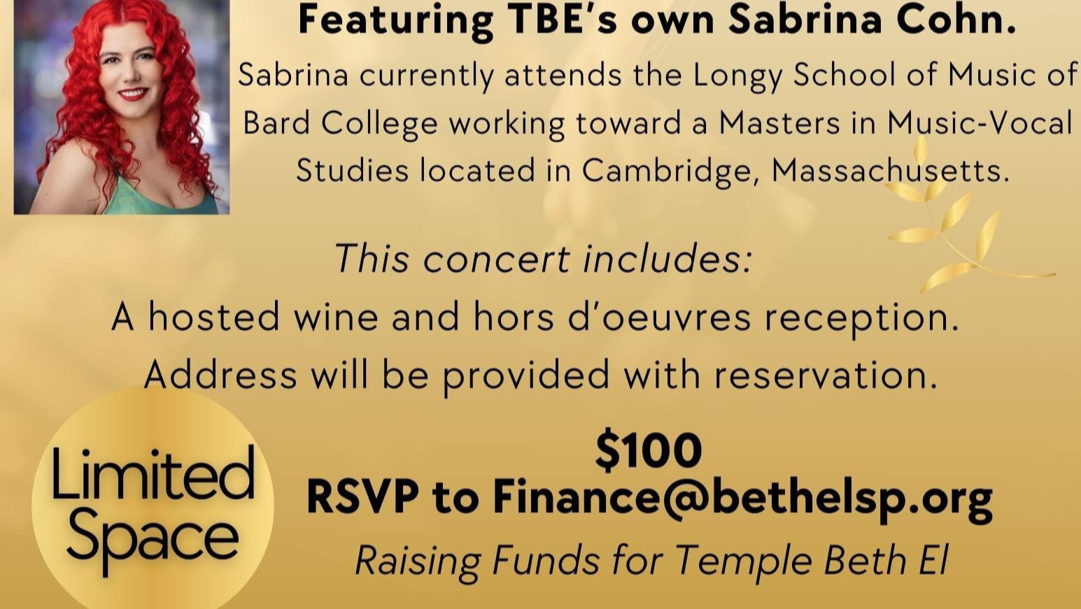 Temple Beth El Salon Concert 